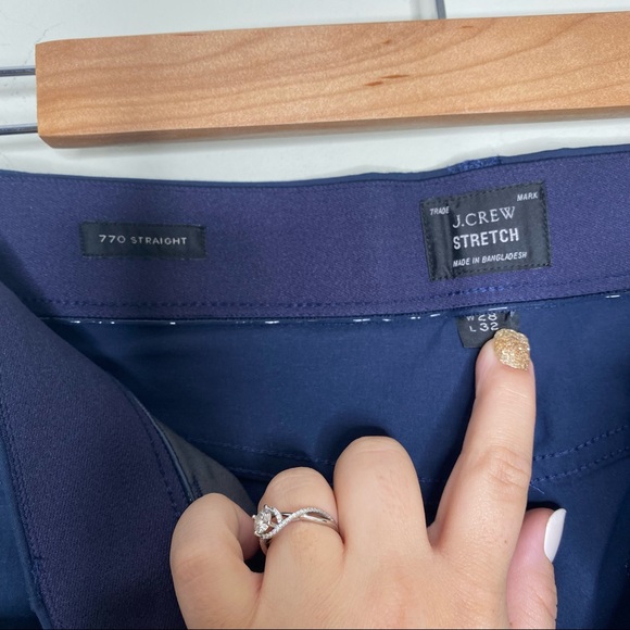 ✨NWT J. Crew 770 Straight Fit Five Pocket Tech Pants Blue Men's Size 28x32 - Picture 5 of 8